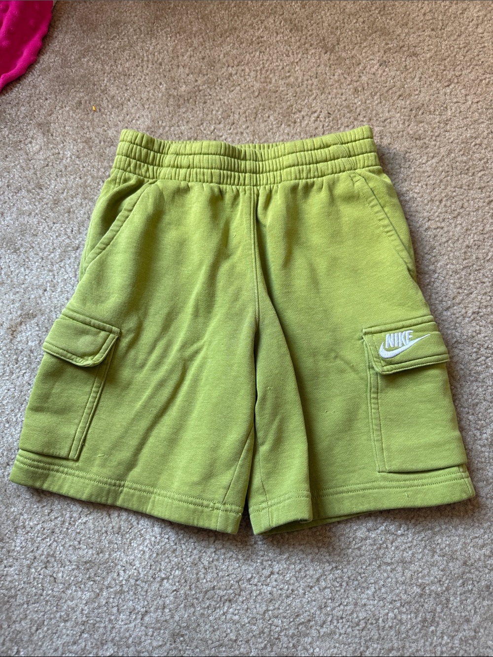 Nike Lime Green Cargo Shorts for Kids